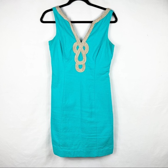 Lilly Pulitzer Dresses & Skirts - LILLY PULITZER Janice Shift Dress Turquoise in Size 2